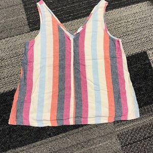 Time and Tru Colorful Striped Tank Top